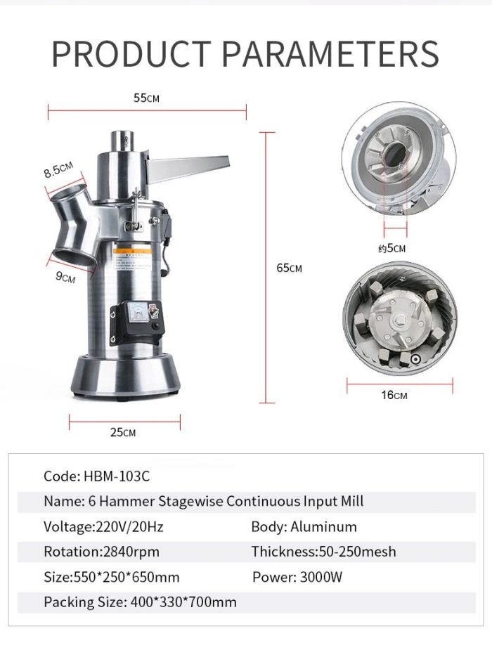 6 Hammer Stagewise Continuous Input Mill